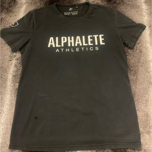 Alphalete vintage black performance shirt silver édition large
